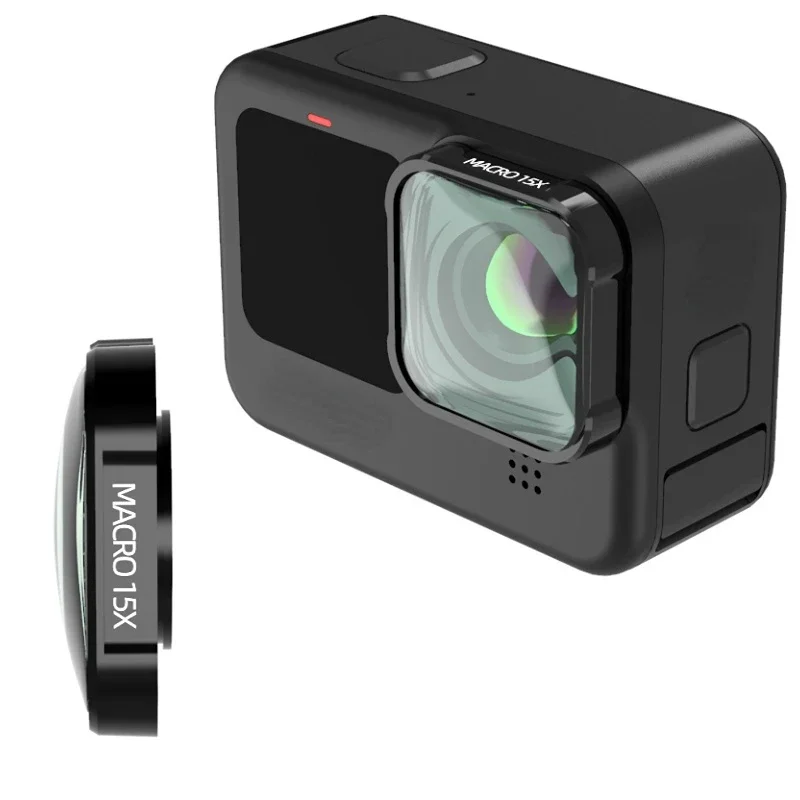Gopro Action Camera Hero 12 Black - Макро 15X HD фильтр объектива для