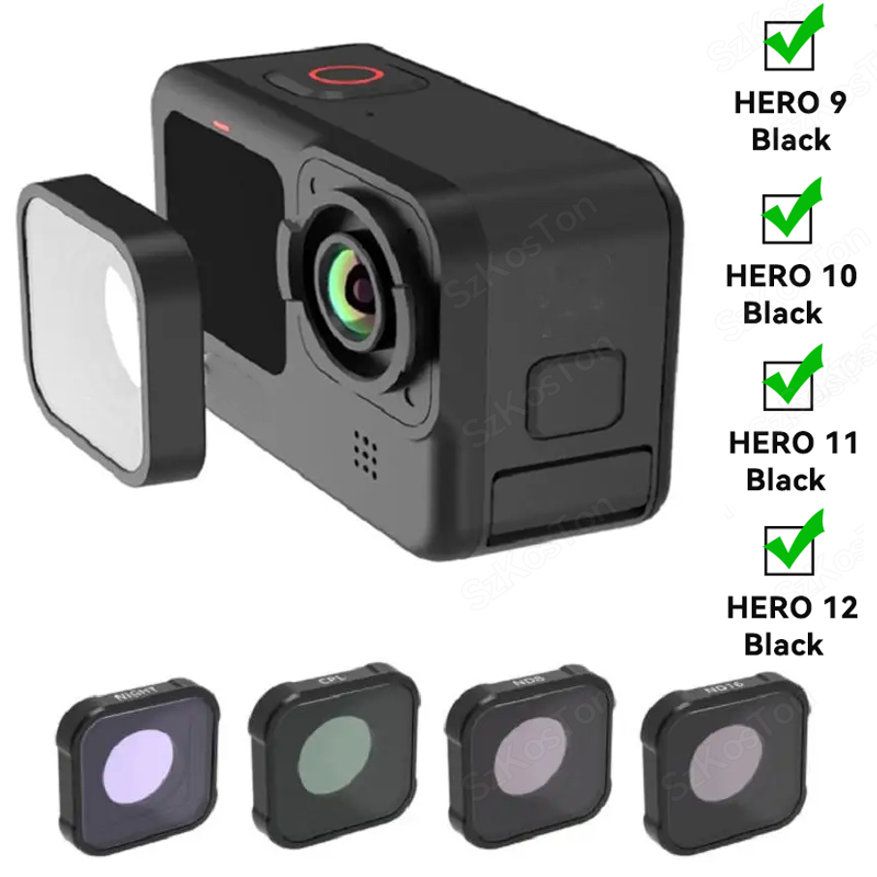 Gopro Action Camera Hero 12 Black - Комплект фильтров CPL UV ND8 ND16