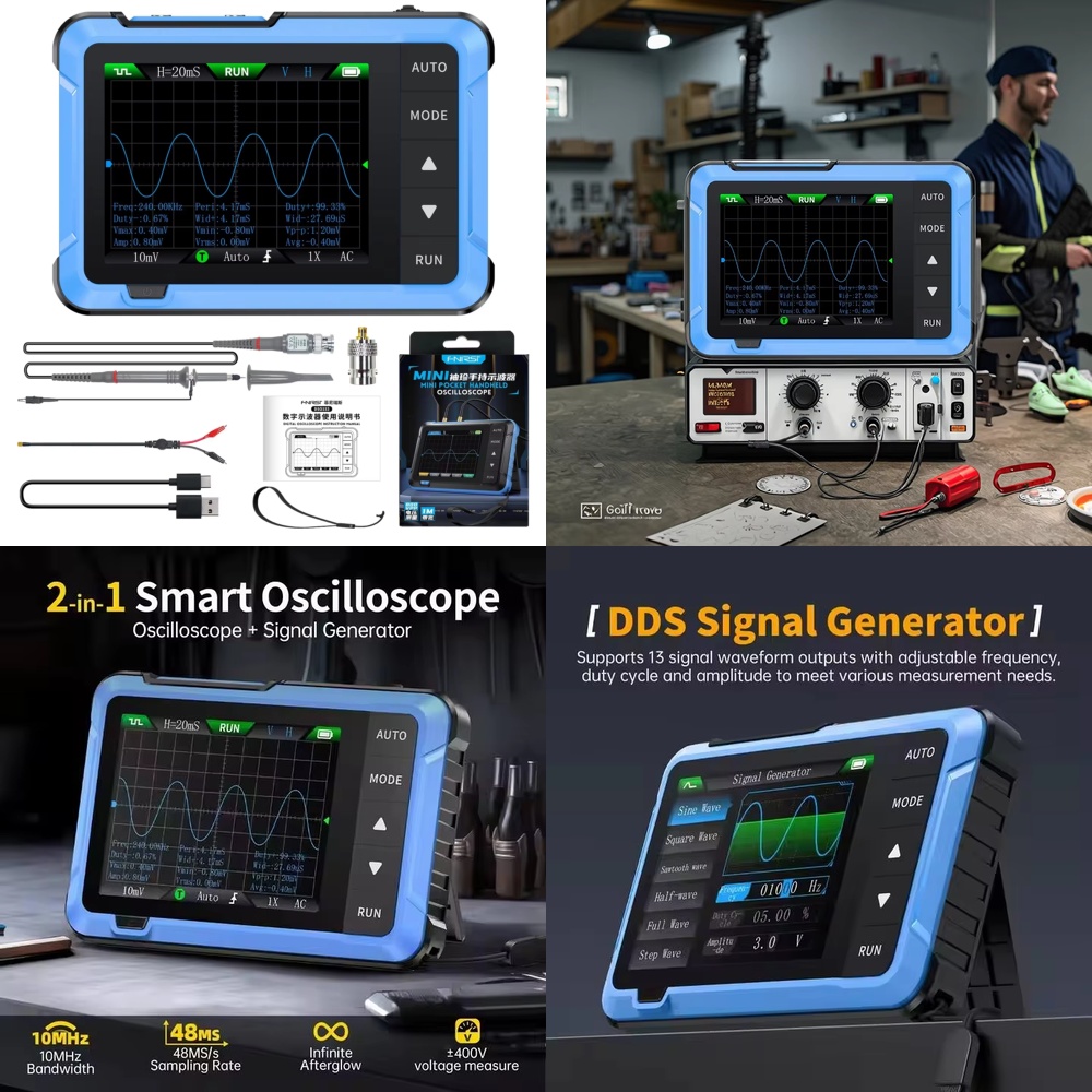 Electronics Repairing - Портативный цифровой осциллограф DSO510 Mini 2-в-1,